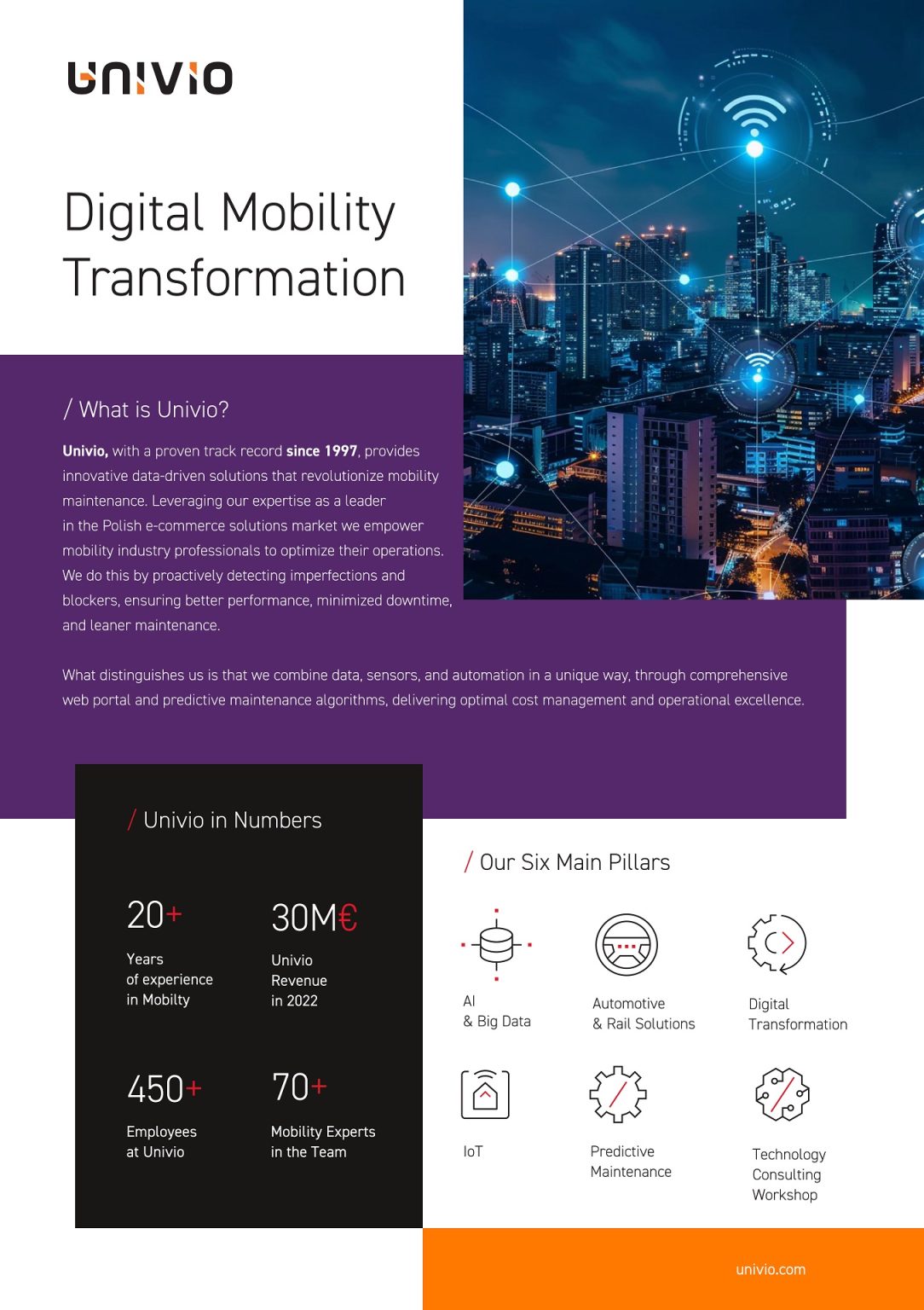 Digital Mobility Transformation / AI, Big Data and IoT - Univio